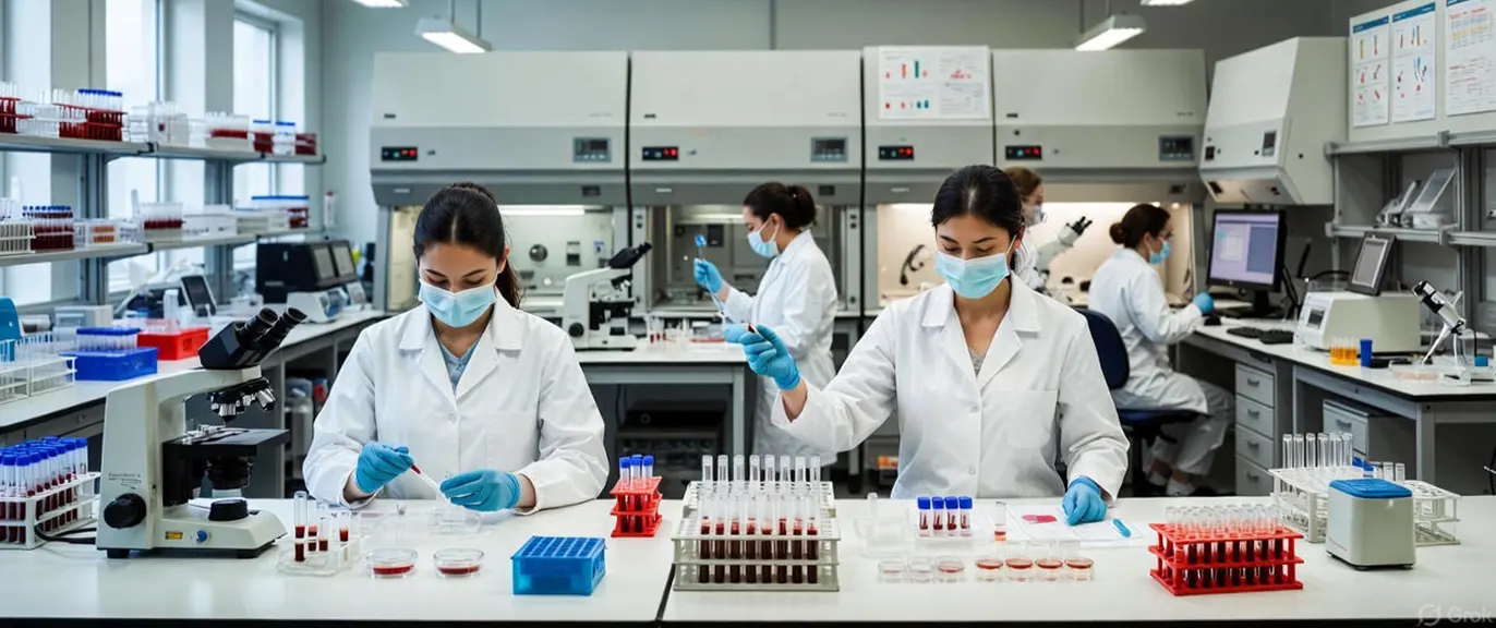 Interior de laboratorio moderno